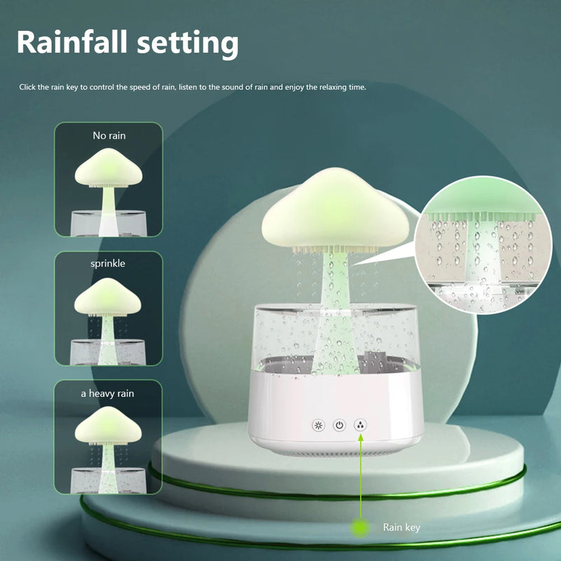 Mushroom rain night lights